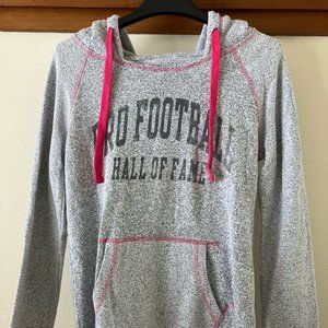 PRO FOOTBALL HALL OF FAME Gray / Pink Hoodie M